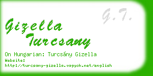 gizella turcsany business card